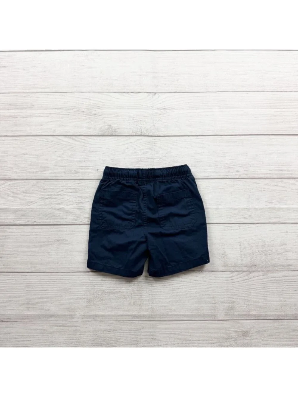 Cat & Jack Boys Navy Cotton Pull On Shorts Elastic Waist Pockets 12-18 Months